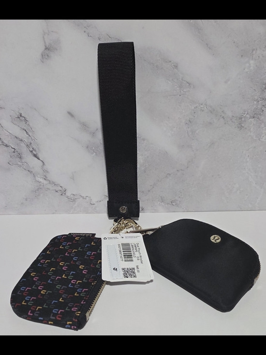 lululemon athletica Accessories - lululemon athletica Black Wristlet with Multicolor Patterned Coin Pouch